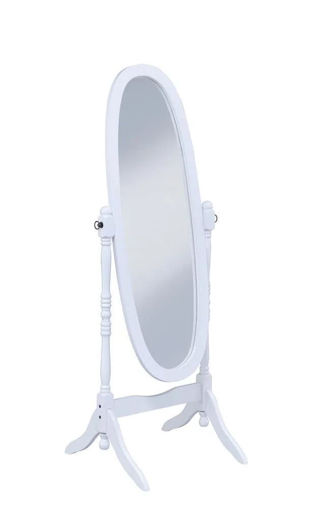 Foyet Oval Cheval Mirror White