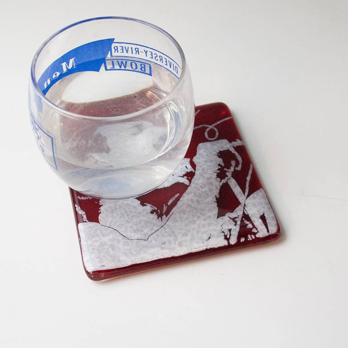 Freddie Handmade Fused Glass Coaster