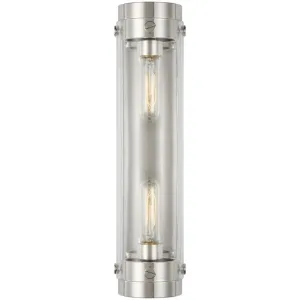 Garrett 18 in. 2 lights Wall Light Nickel finish