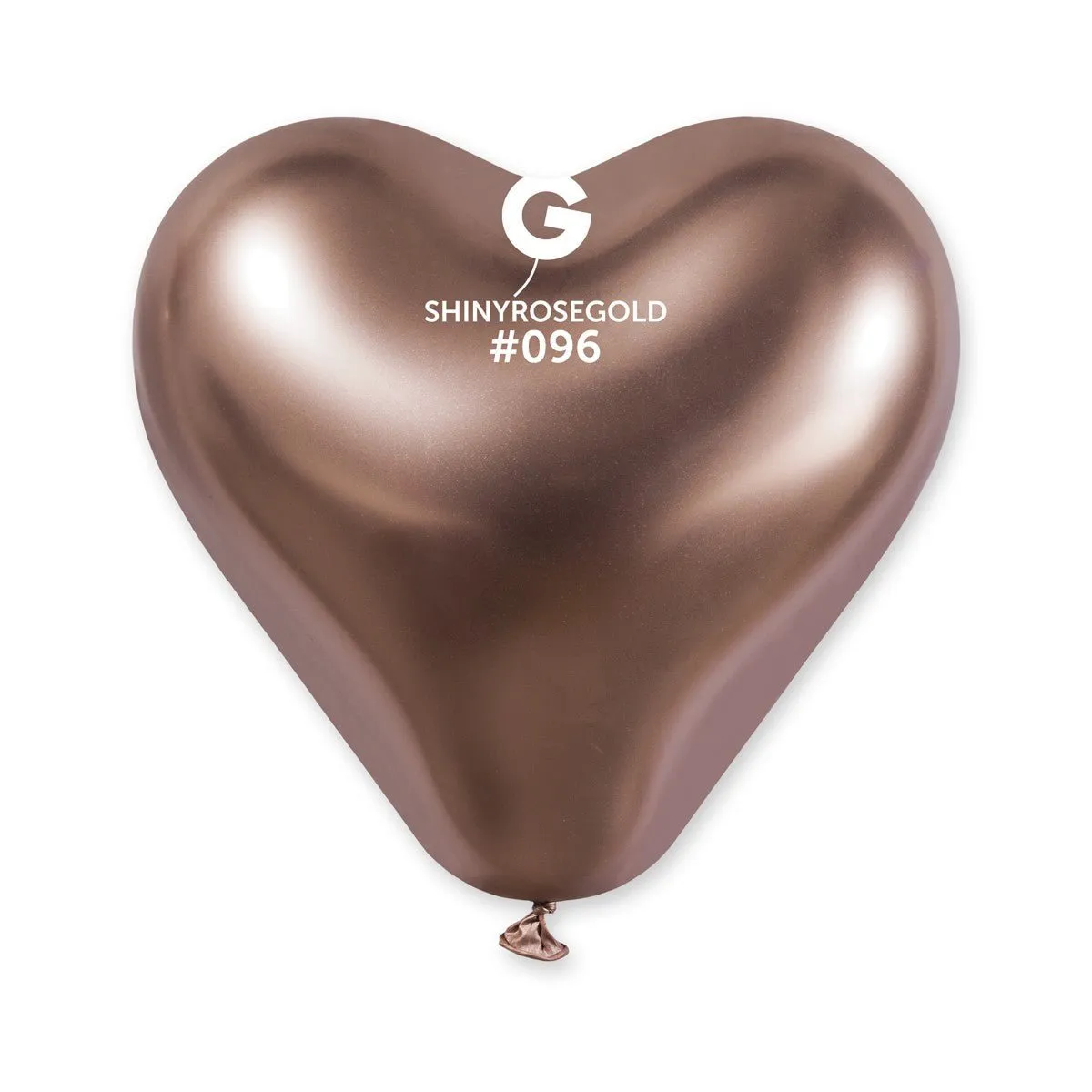 Gemar Latex Balloon #096 Rose Gold 12inch 25 Count Shiny Color (Heart Shape)