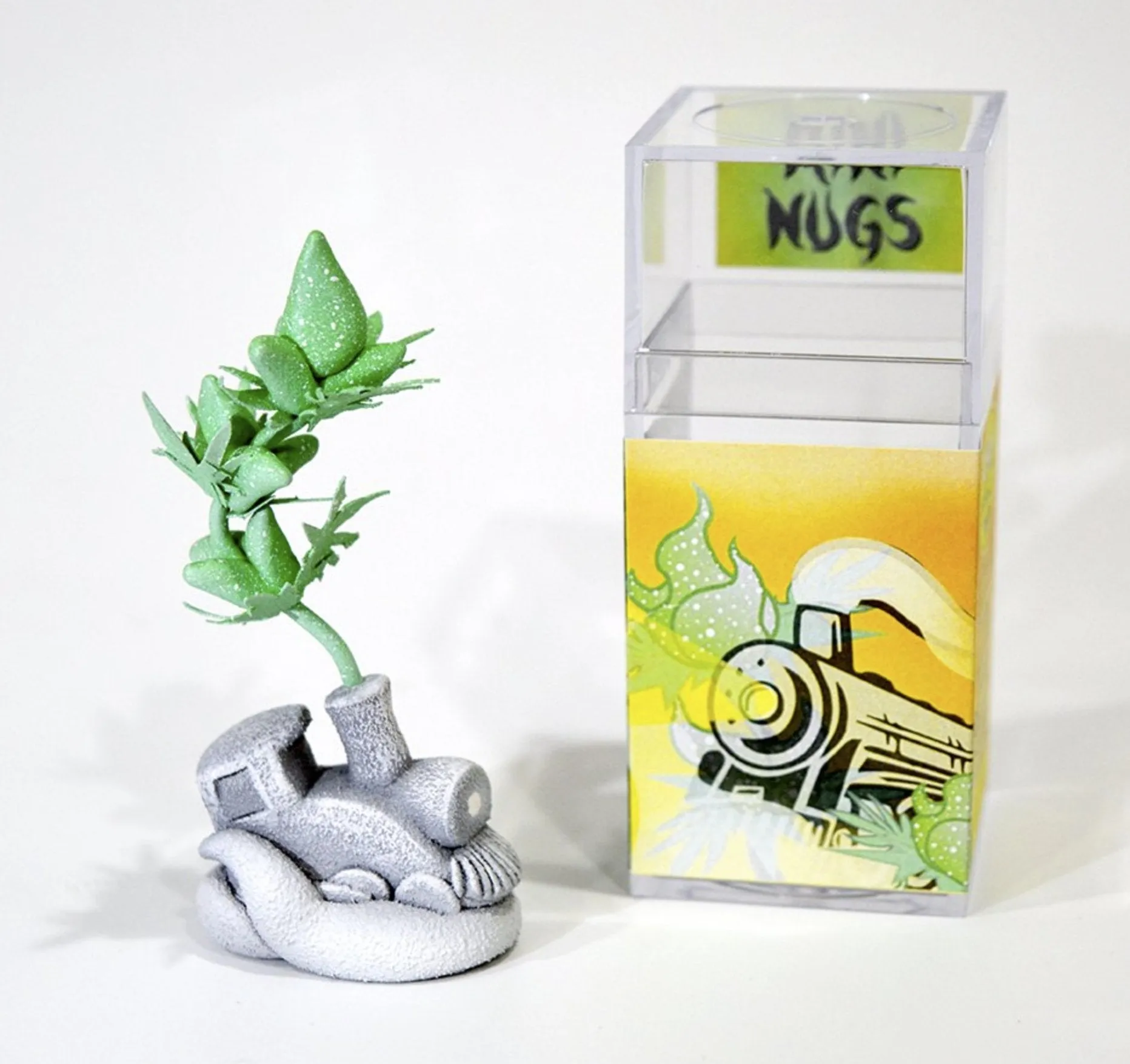 Ghost Haze Train Mini Nugs Sculpture by Nugg Life NY- Ian Ziobrowski