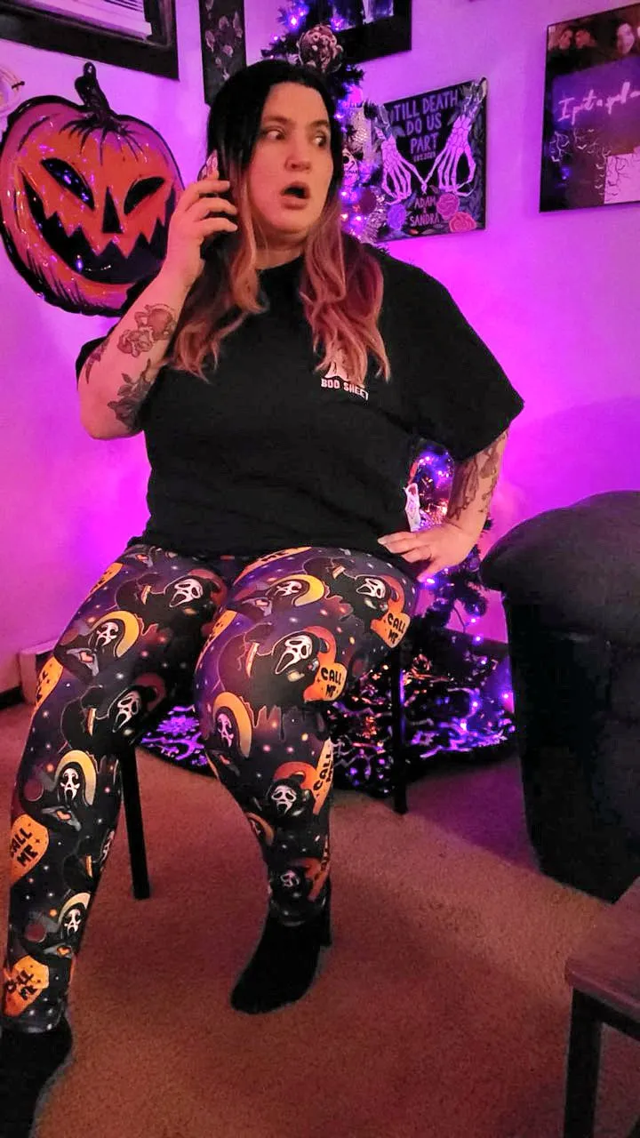 Ghostface Neon (Semi-Exclusive) - High-quality Handcrafted Vibrant Leggings