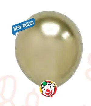 Globos Payaso 12in Balloon Platinum Luxe Gold 50ct