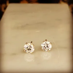 Gold stud earrings 5mm