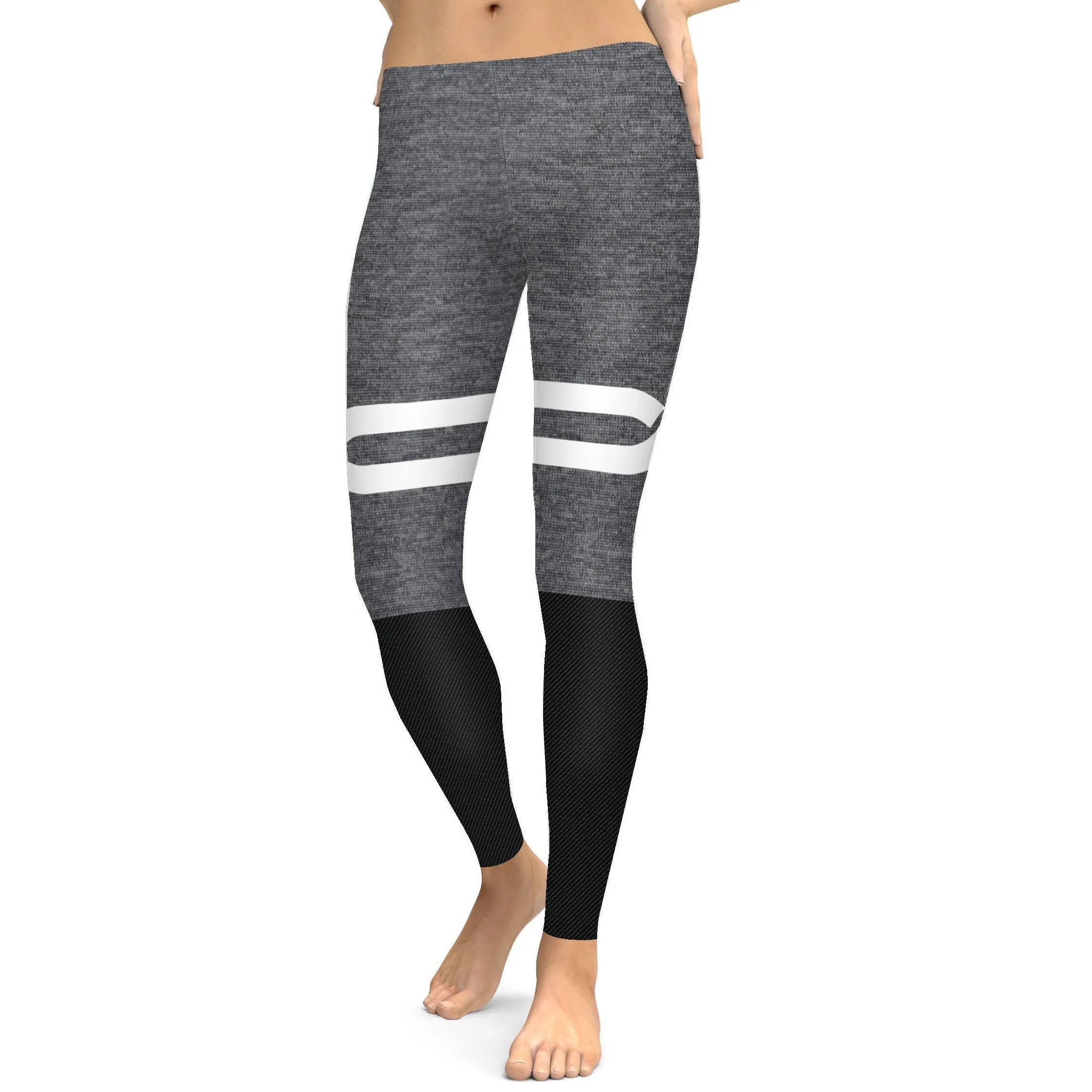 Grey and Black Infinity Leggings