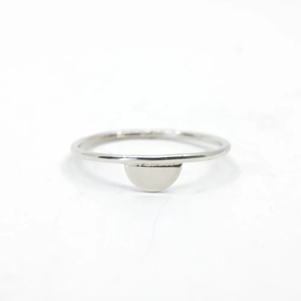 Half Moon Ring in Silver