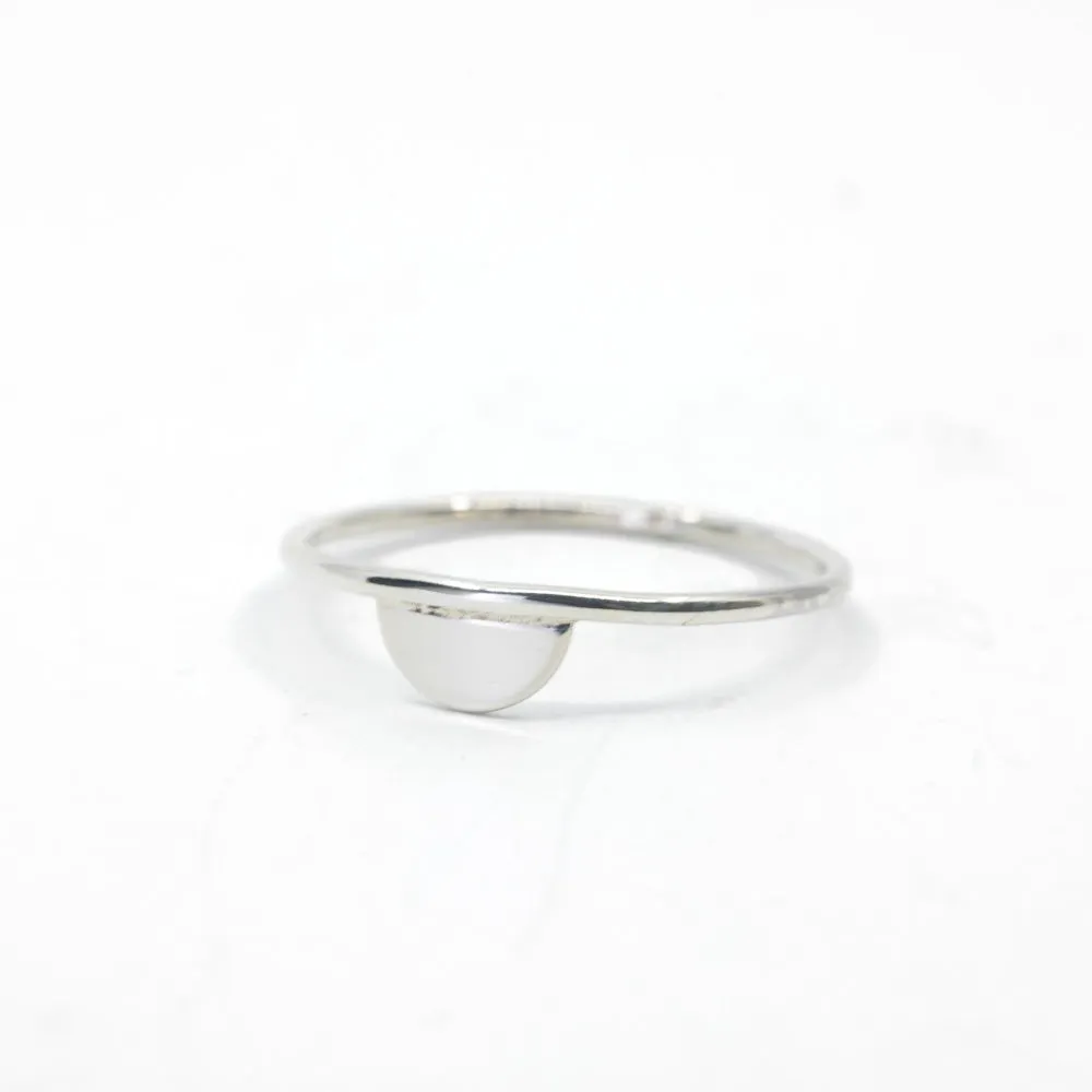 Half Moon Ring in Silver