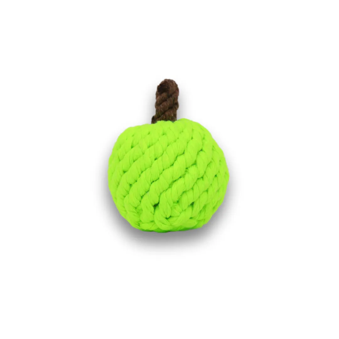 Handmade Green Apple Rope Toy