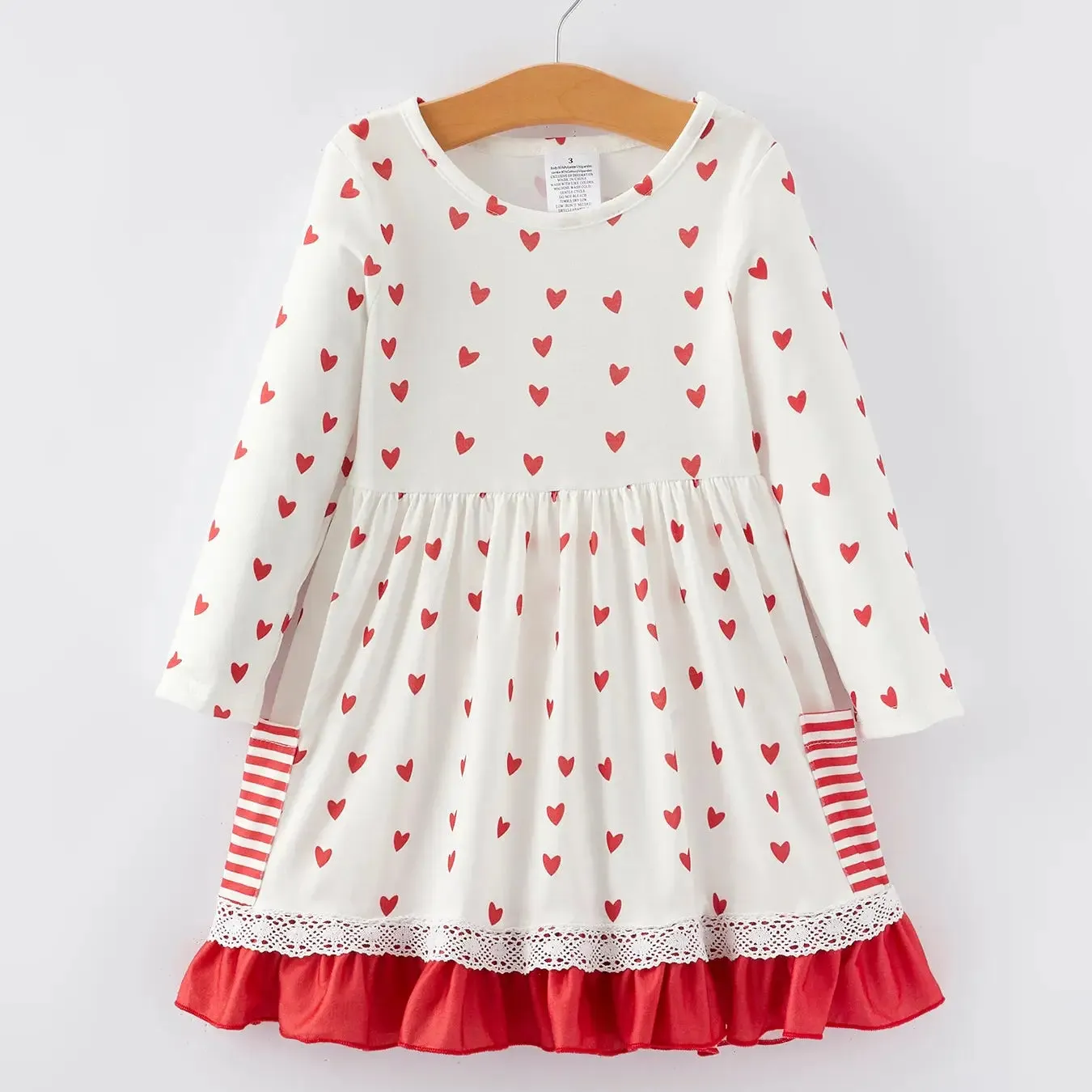 Heart Ruffle Pocket Dress