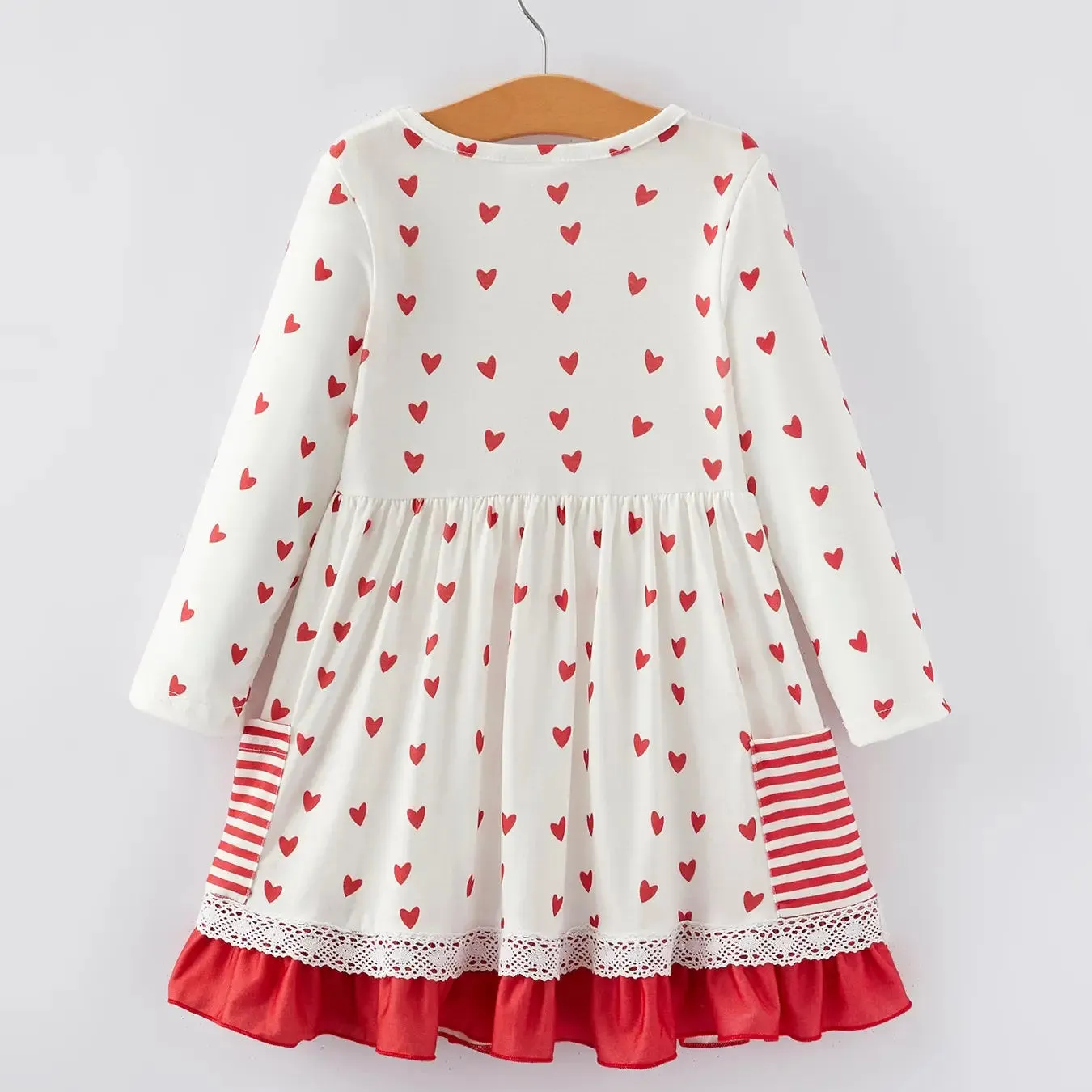 Heart Ruffle Pocket Dress