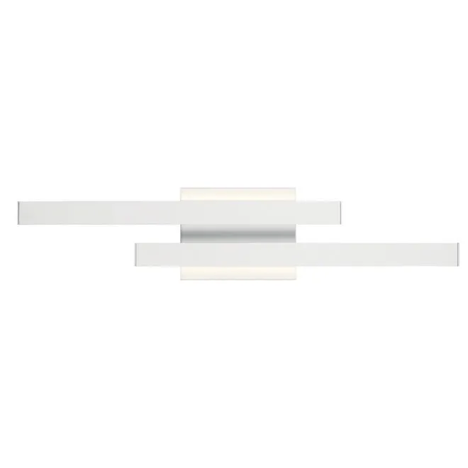 Idril 22 in. 2 Lights LED Wall Light White Finish