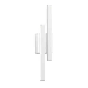 Idril 22 in. 2 Lights LED Wall Light White Finish