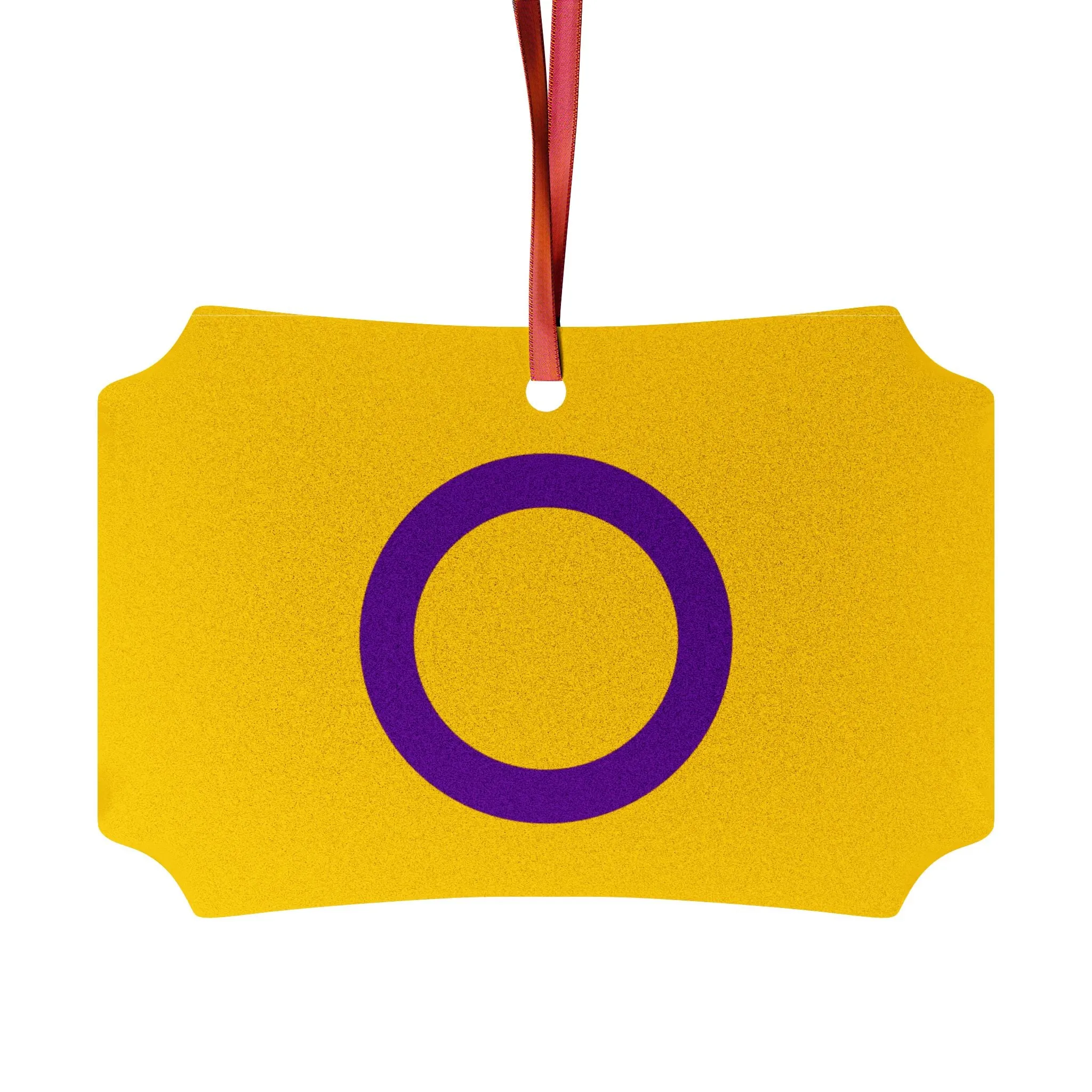 Intersex Pride Aluminum Ornaments - Vibrant & Reflective Holiday Decor