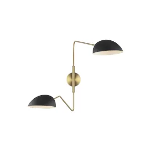 Jane 42 in. 2 lights Armed Sconce Black Finish