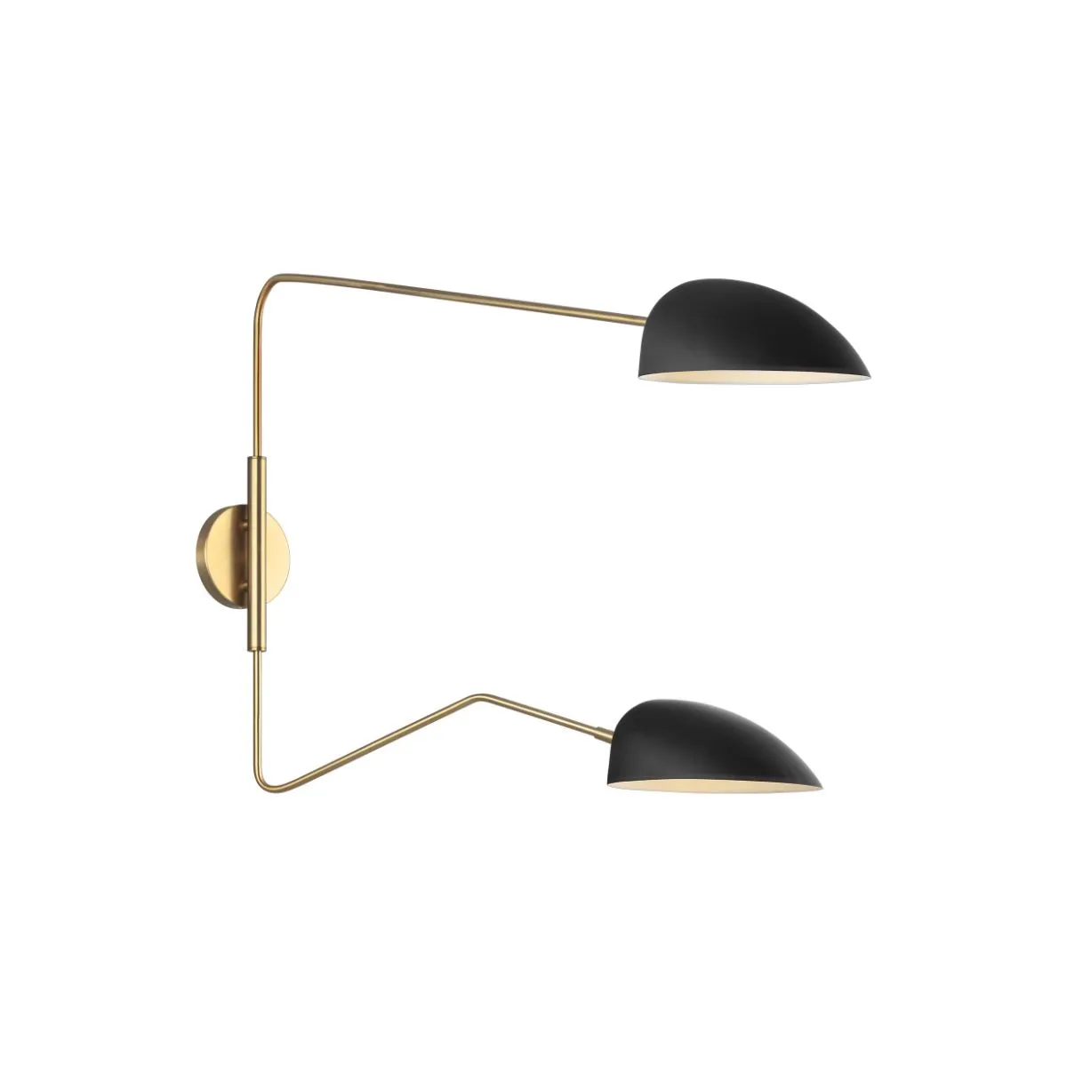 Jane 42 in. 2 lights Armed Sconce Black Finish