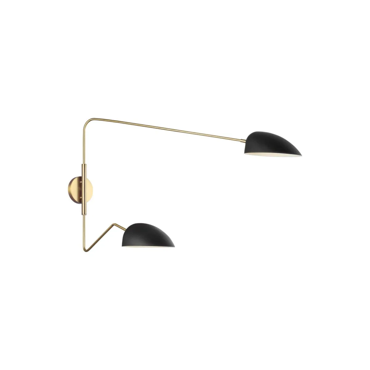 Jane 42 in. 2 lights Armed Sconce Black Finish