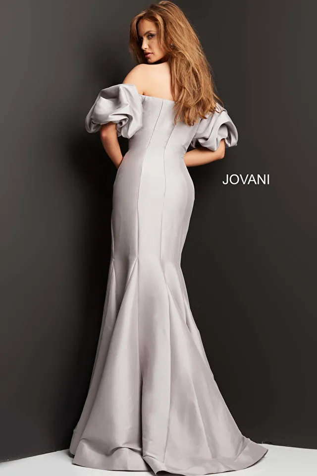 Jovani 08361 Off the Shoulder Ruched Mermaid Formal Gown - Special Occasion/Curves