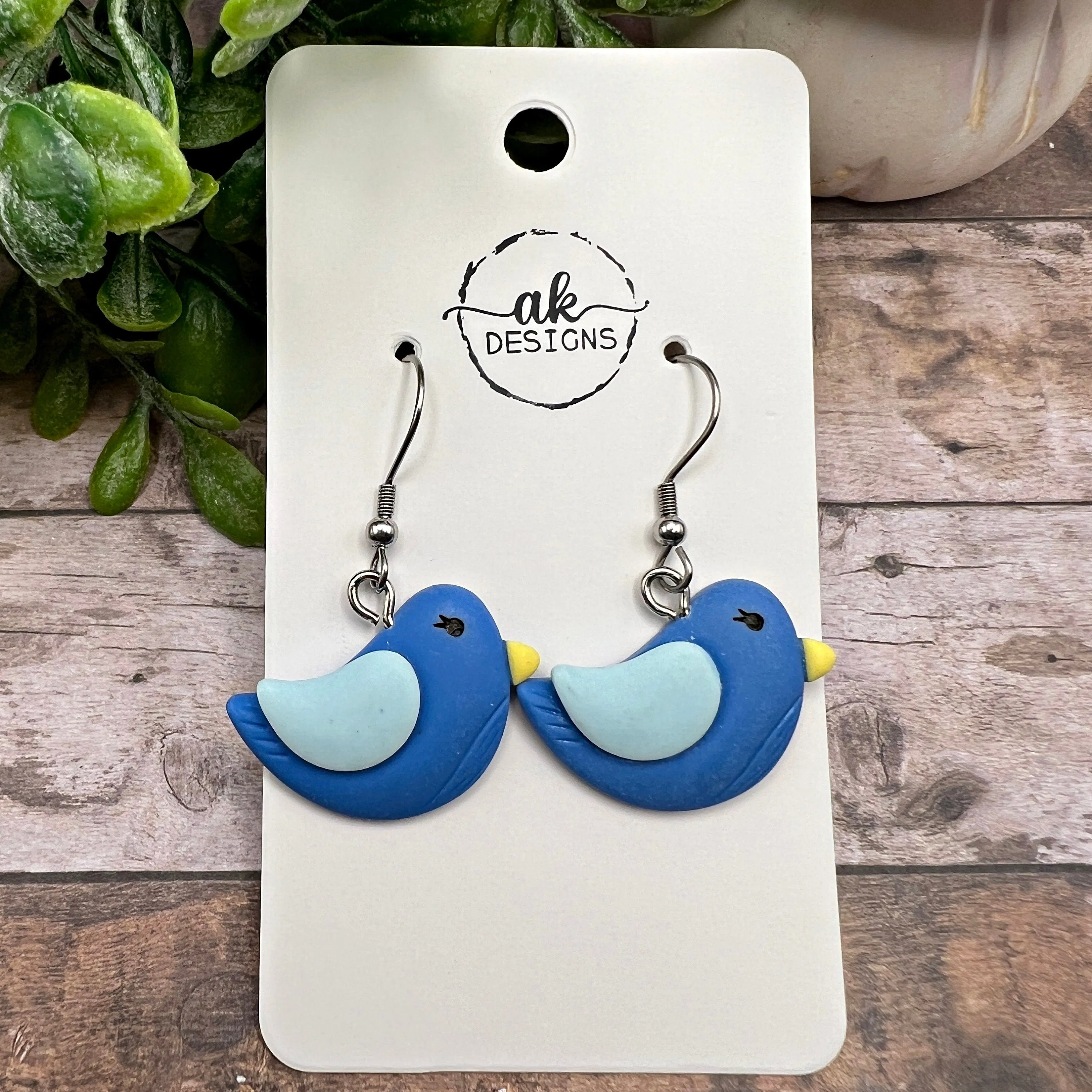 Kawaii Blue Bird  Earrings