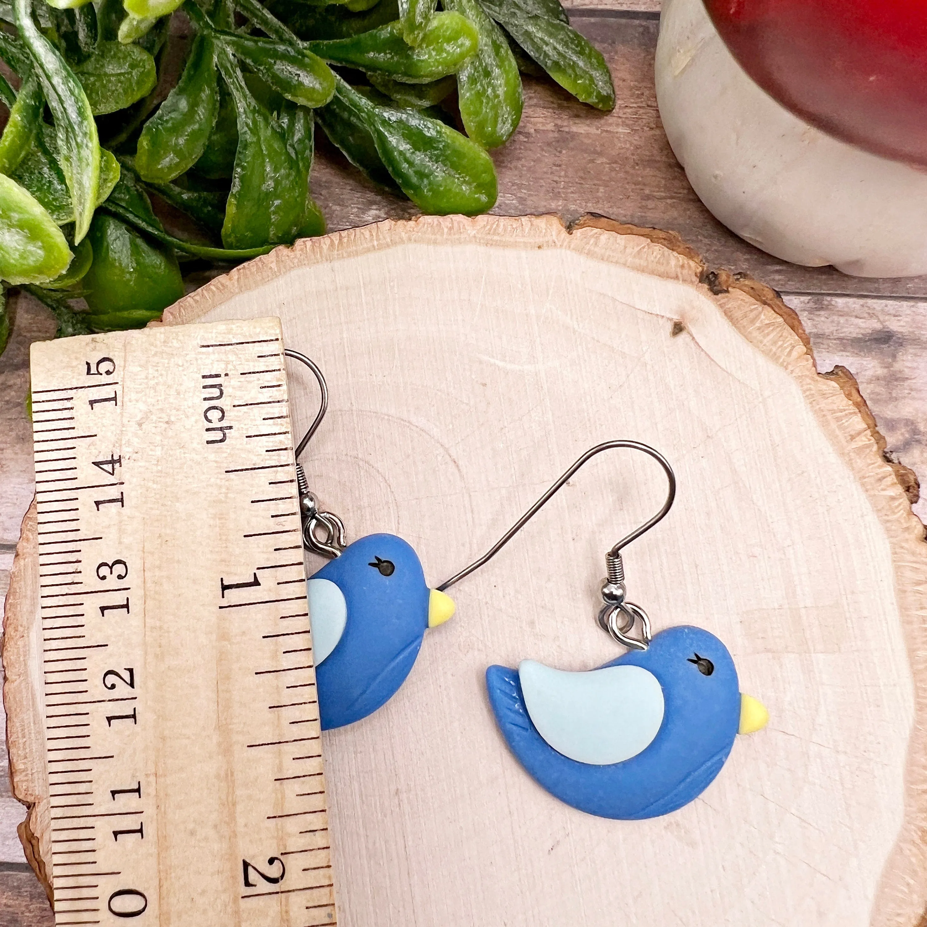 Kawaii Blue Bird  Earrings