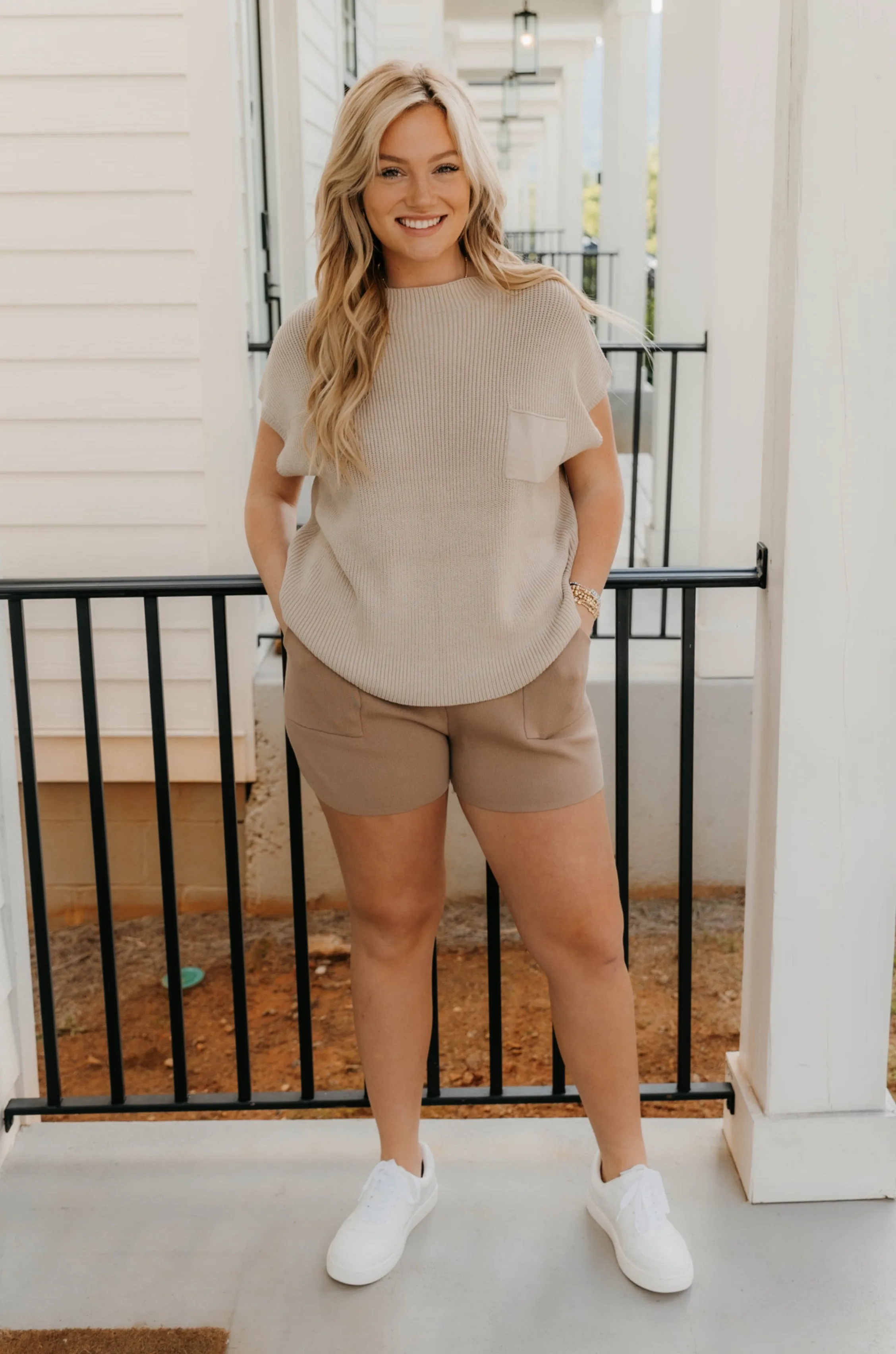 Kennedy Two Piece Sweater Top and Short Set - Final Sale 25% off in cart