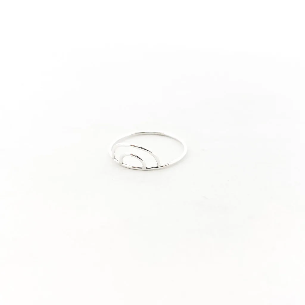 Kyrie Open Rainbow Ring | Silver