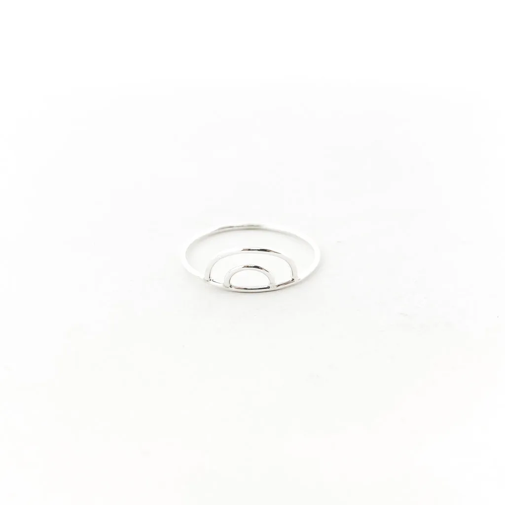 Kyrie Open Rainbow Ring | Silver