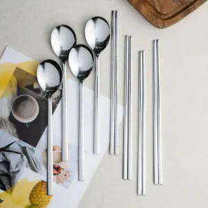 LaonNuri Simple Line Spoon Set - Korean Dining Utensils - 🏆 #74 - Kitchen Essentials - Best of December