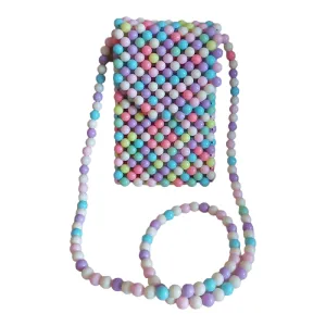 Le Caro Craft Colorful Pearl Cross Bag For Woman