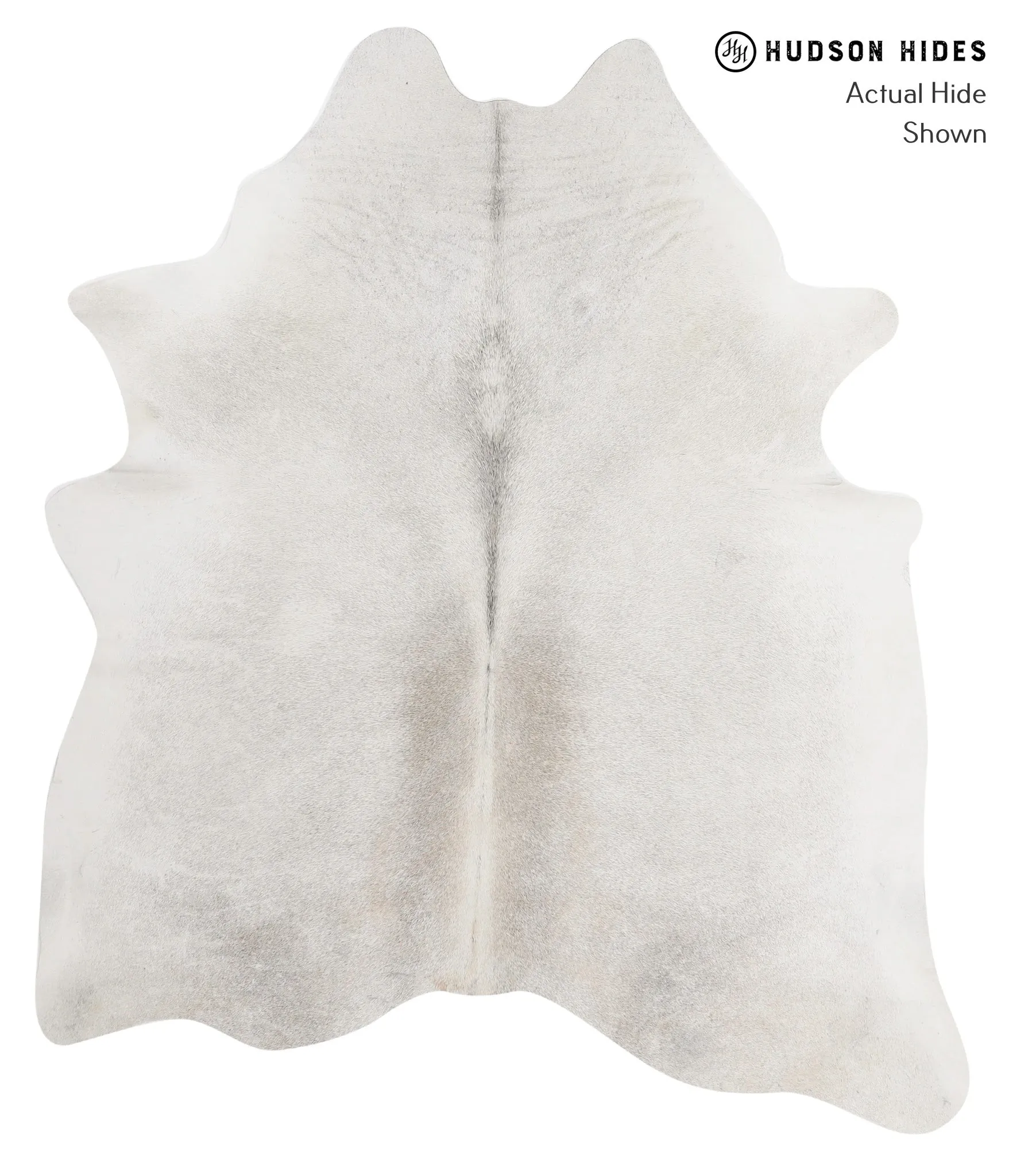 Light Grey Large Brazilian Cowhide Rug 6'5"H x 5'7"W #85406 by Hudson Hides