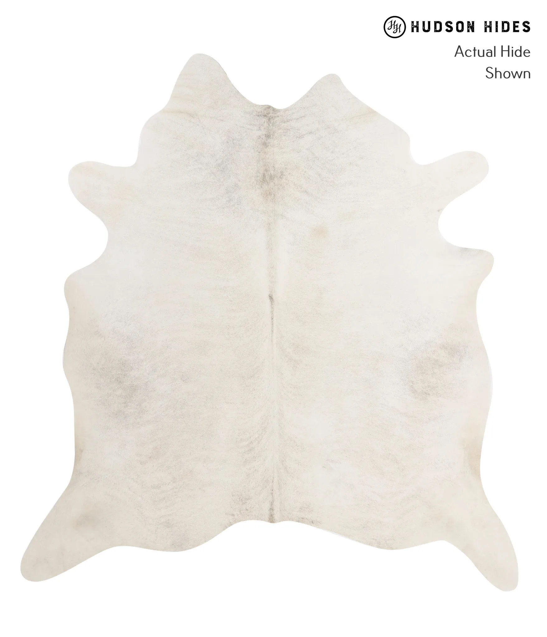 Light Grey XX-Large Brazilian Cowhide Rug 7'7"H x 7'0"W #81363 by Hudson Hides