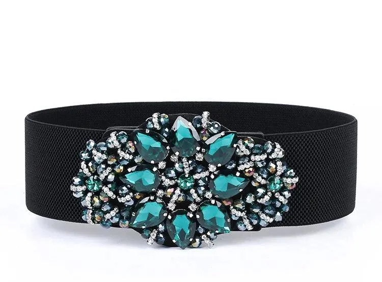 Luxury Diamond Wide Waist Belt - Stunning & Chic