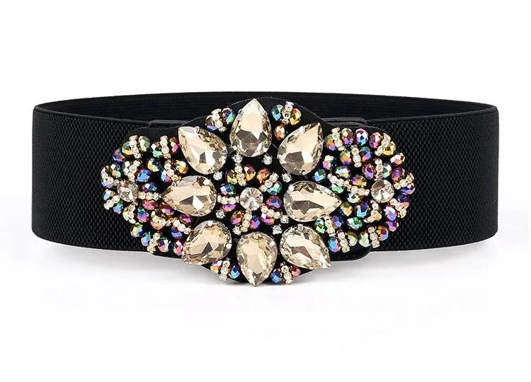 Luxury Diamond Wide Waist Belt - Stunning & Chic