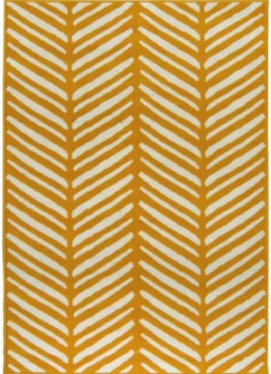 Maestro Herringbone Ochre Rug