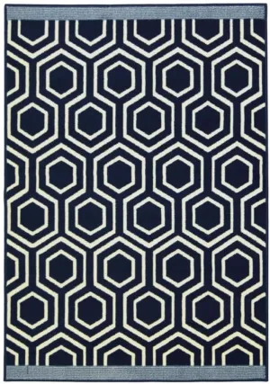 Maestro Honeycomb Navy Rug | 3035 X011