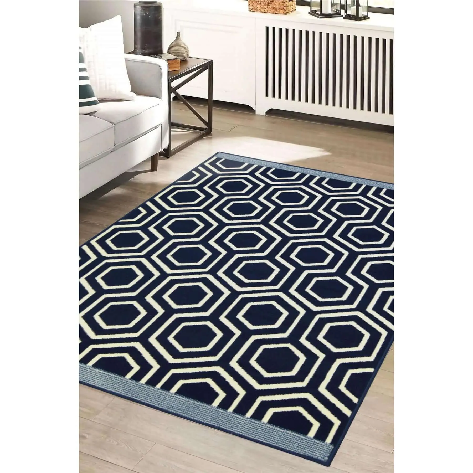 Maestro Honeycomb Navy Rug | 3035 X011