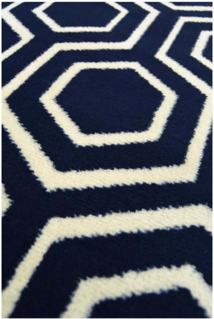 Maestro Honeycomb Navy Rug | 3035 X011