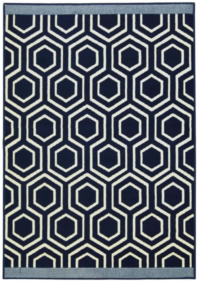 Maestro Honeycomb Navy Rug | 3035 X011