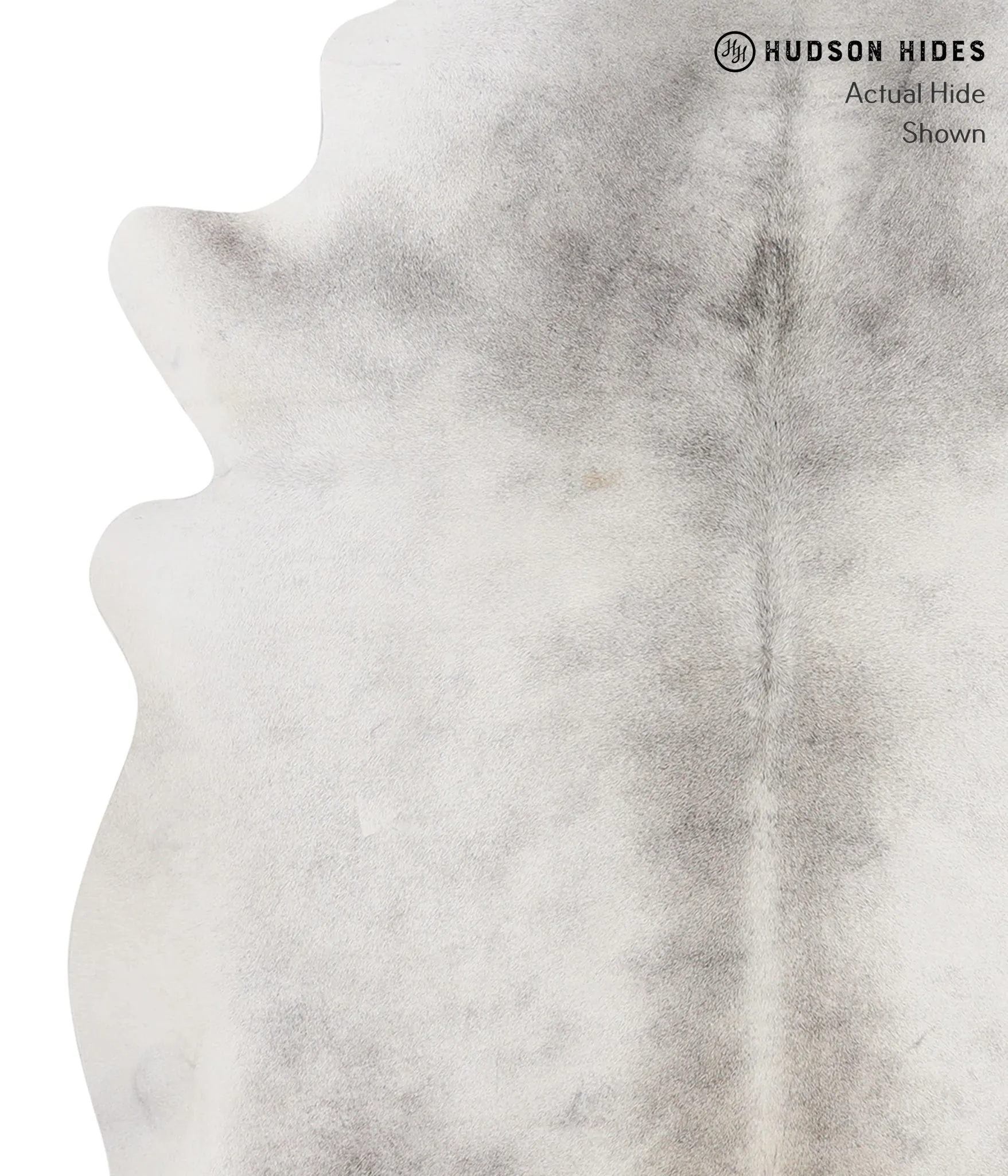 Medium Grey Large Brazilian Cowhide Rug 6'3"H x 5'10"W #86322 by Hudson Hides