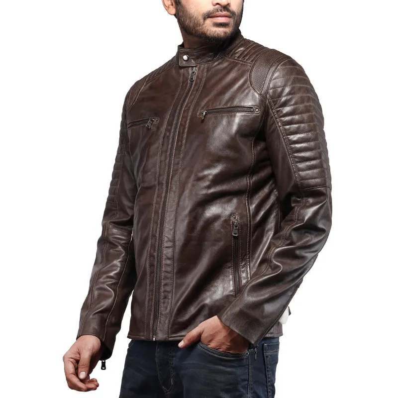 Men's Brown Leather Jacket