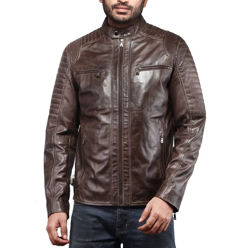 Men's Brown Leather Jacket