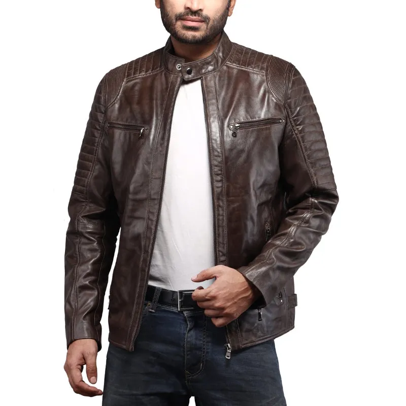 Men's Brown Leather Jacket