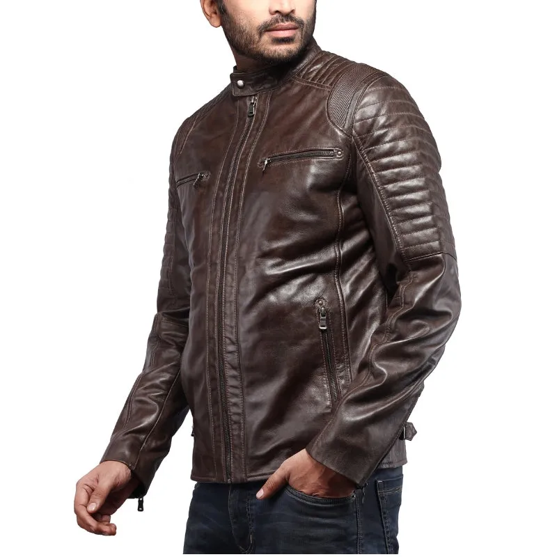 Men's Brown Leather Jacket