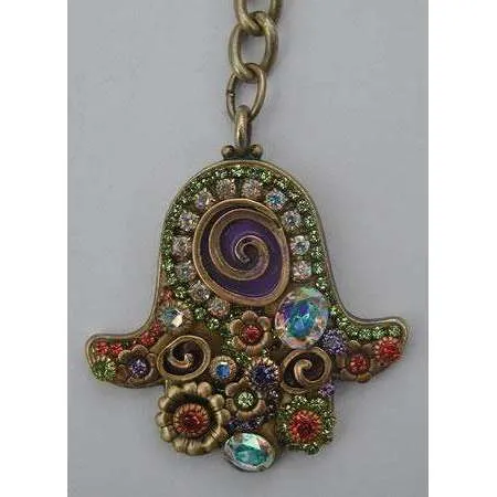 Michal Golan Warm Colorful Hamsa Keychain