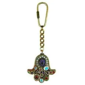 Michal Golan Warm Colorful Hamsa Keychain