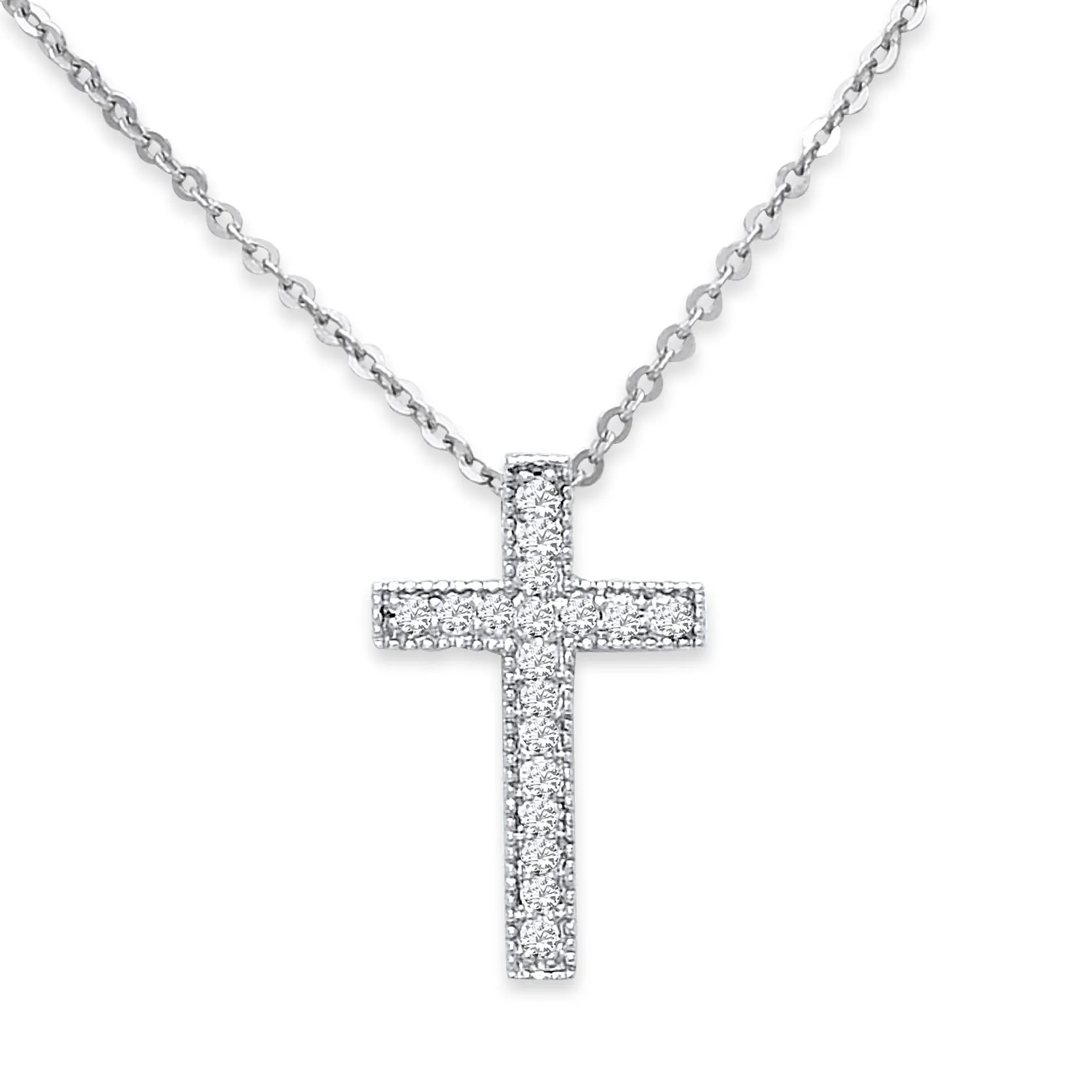 Mini Diamond Cross Necklace