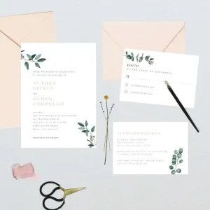 Minimal Eucalyptus Greenery Wedding Suite