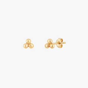 Minimal Trinity Ball Stud Earrings