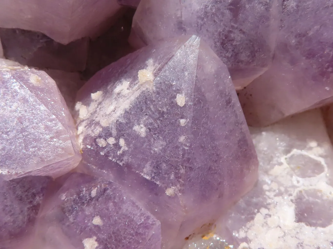 Natural Jacaranda Amethyst Cluster With Calcite Crystals x 1 From Mumbwa, Zambia