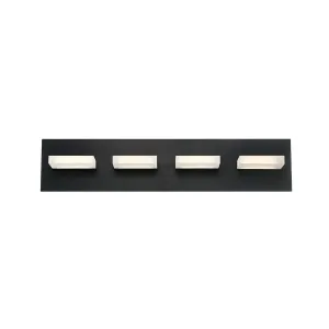 Olson 24 in. 4 Lights LED Wall Light Black finish