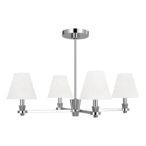 Paisley 28 in. 4 Lights Chandelier Polished Nickel Finish